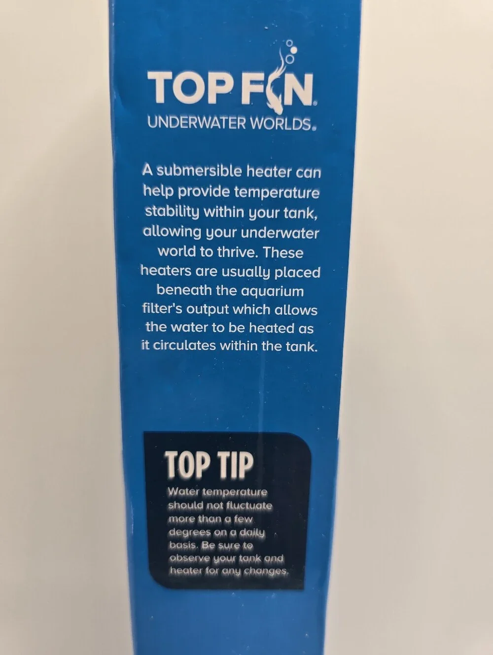 NIB Top Fin Submersible Aquarium Heater